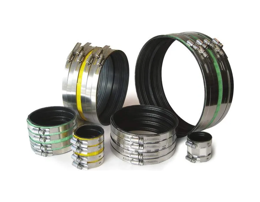 Fernco No-Hub shielded couplings in several sizes