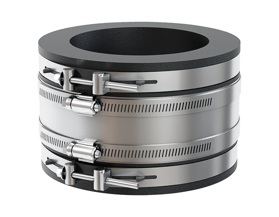 Fernco Strong Back RC 5000 Series shielded coupling with nut-and-bolt clamps