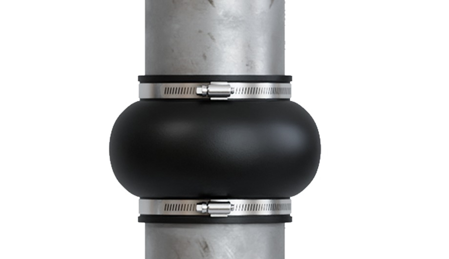 Fernco Expansion Joint at its normal installed position