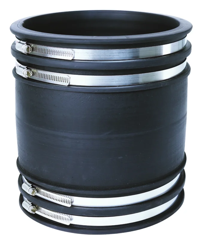 Fernco XL Coupling, non-shielded, with four stainless steel clamps
